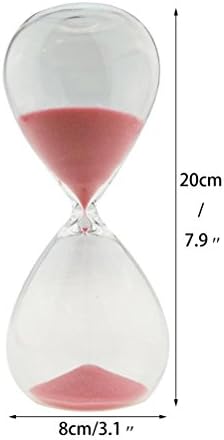Large Fashion Colorful Sand Glass Sandglass Hourglass Timer Clear Smooth Glass Measures Home Desk Decor Xmas Birthday Gift (30 Minutes, Pink)