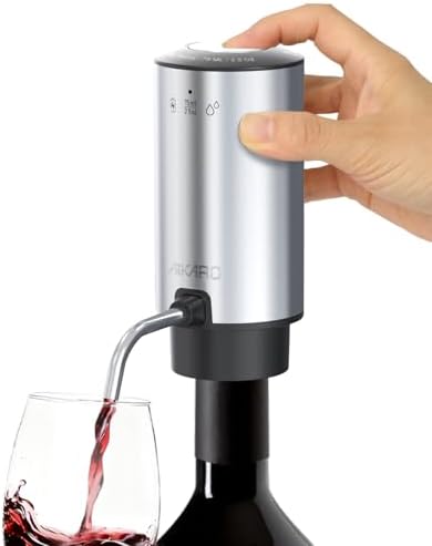 AIKARO - Electric Wine Aerator Pourer Rechargeable Automatic Electronic Decanter, Auto-stop