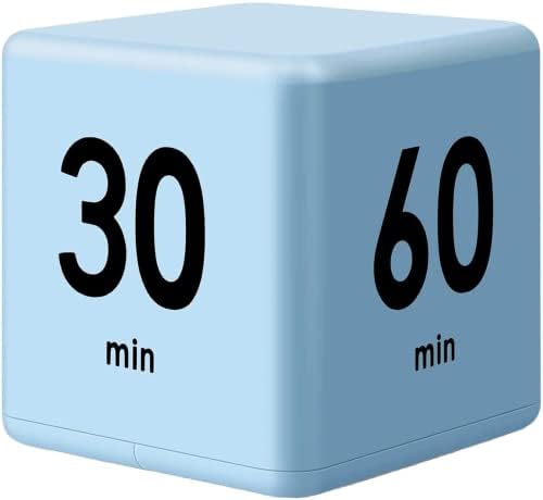 Feilifan Cube Timer, Gravity Sensor flip Timer, 15 20 30 60 Minutes Preset