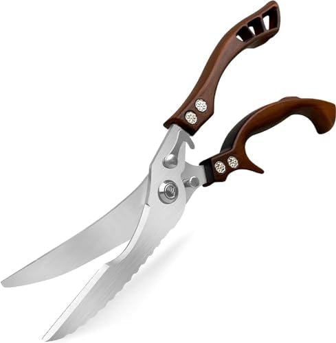 Kitchen Scissors, Poultry Shears Heavy Duty, Heavy Duty Kitchen Shears, Stainless Steel Poultry Scissors for Turkey, Chicken, Thanksgiving, Christmas Day