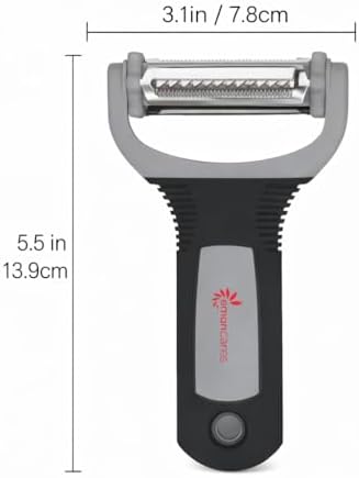 3-in-1 Vegetable Peeler Set – Ultra Sharp Stainless Steel Y Peeler with Julienne Blade, Heavy Duty Kitchen Tool