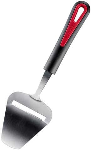 Westmark Stainless Steel Cheese Slicer – Multi-functional German Cheese Slicer, Handheld Hard & Semi-Hard Cheese Cutter, Adjustable Cheese Shaver, Ergonomic Handle, Dishwasher Safe, Red/Black