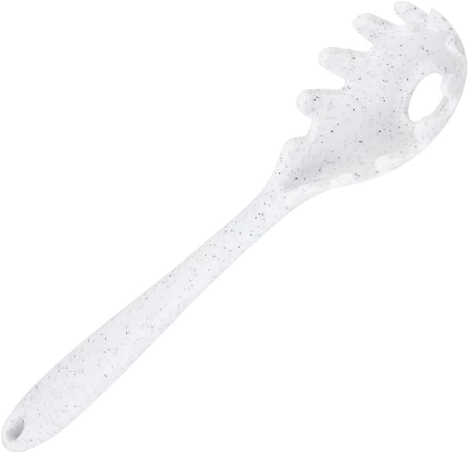 Spaghetti Spoon Silicone Pasta Fork Spaghetti Strainer Server Spoon Design Noodle Egg Cooking Tools for Kitchen Restaurant White Cooking