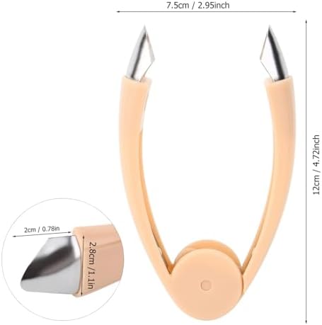 Strawberry Huller, Stainless Steel Fruits Vegetable Stem Remover Tomato Pineapple Corer Ergonomic Non-Slip Handle Strawberry Tomato Corer Kitchen Gadget(Orange)