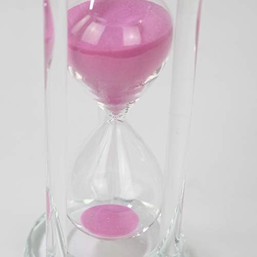 60 Minutes Hourglass Timer,Crystal Sand Timer Carving Surface,Hourglass for Kitchen Office Desk Coffee Table Book Shelf Cabinet Home Decor Birthday Gift Box Package,2 Color (Romantic Pink)