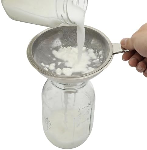 Serinar Stainless Steel Large Funnel with Filter (5.7 in. X 0.55 in. Mouth) and 50 Mesh Stainless Steel Food Filter for Bottle, Oil, Juice, Coffee, Honey, Milk