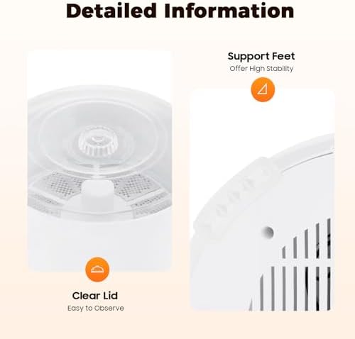 Electric Potato Peeler, 85W Automatic Potato Peeling Machine, 2-in-1 Multi-Functional Peeler Spinner for Kitchens Restaurants to Peel Potatoes, Dehydrate Vegetables, About 1 mins Peeling, White