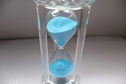 60 Minutes Hourglass Timer,Crystal Sand Timer Diamond Carving Surface,Good for Kitchen Office Desk Coffee Table Book Shelf Cabinet Decor Christmas Birthday Present Gift Box Package,(Blue)