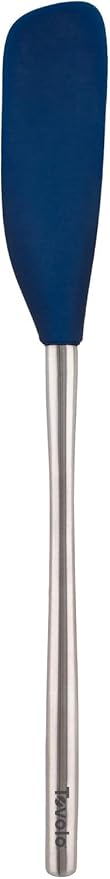 Tovolo Jar Spatula Silicone Long Stainless Steel Handle Scraper Spatula Deep Indigo, Jar Scraper Heat Resistant Dishwasher Safe BPA Free Kitchen Utensil for Scraping Spreading Jelly Peanut Butter