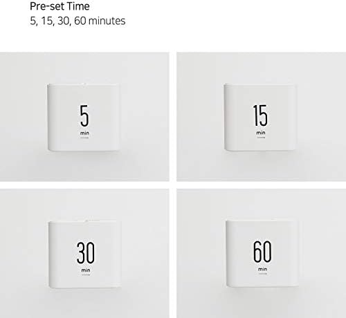 mooas Multi Clock Time Cube Timer, Alarm, Backlight, Productivity (White)