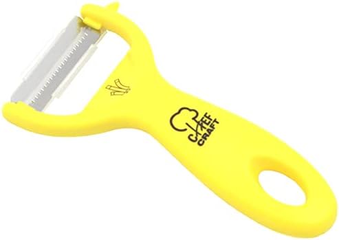 Chef Craft Classic Stainless Steel Blade with Plastic Handle Julienne Fine Grater, 5.5 inch, Yellow