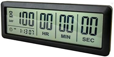 Digital 999 Days Countdown Timer Display time for Retirement Vacation Exam Wedding lab Kitchen Project Meeting(2C Batteries Included)/Black