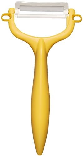 Kyocera CP-99 YL Ceramic Peeler, Rust Free, Easy to Clean, Yellow T-Shape, Lightweight, Sharp Use, Lasting Sharpness, Prevents Money-of-Health, Disinfecting Bleaching, Made in Japan