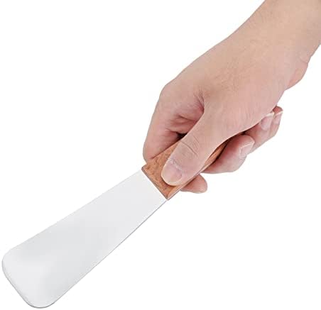 Stainless Steel Ice Cream Scoop with Ergonomic Wooden Handle for Hard Ice Cream Dessert and Butter Cutting