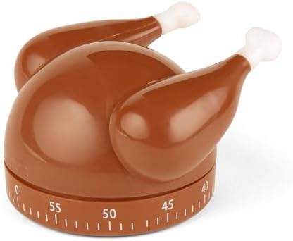 Kikkerland Turkey Timer – Fun Gadget for Home & Kitchen – 60 Minute Windup Timekeeper for Cooking – Perfect for Thanksgiving