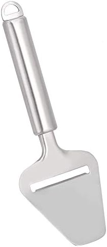 Stainless Steel Cheese Slicer with Long Handle, Heavy Duty Plane Cutting Tool for Semi-Soft and Semi-Hard Cheese, Silver
