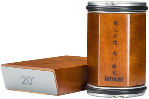 Kimura Professional Rolling Knife Sharpener, Knife Sharpening with Diamond & Ceramic Plates, 15° & 20° Magnetic Angle Guides, Ideal for Honing and Sharpening of all Chef Knives, Japanese Gift Box