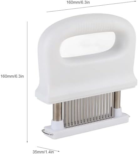 Stainless Steel Meat Tenderizer Needle, 48 Pin Ergonomics Meat Tenderizer Tool Steak Perforator Chicken Tenderizer Meat Hammer Mallet for Chicken, Beef, Pork