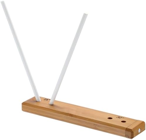 Feekoon 9.8" Ceramic Crock Knife Sharpener, 2-Rod Turn Box for Kitchen