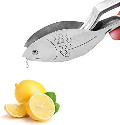Garhelper Manual Stainless Steel Fish Shape Citrus Juicer, Ergonomic Design for Orange, Lemon, Lime, Pomegranate