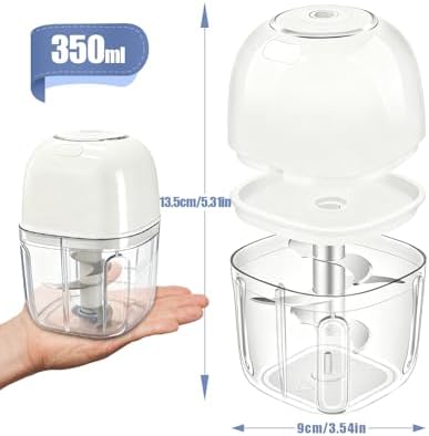 Joyzan Electric Garlic Chopper, Mini Food Processor Veggie Grinder 350ML
