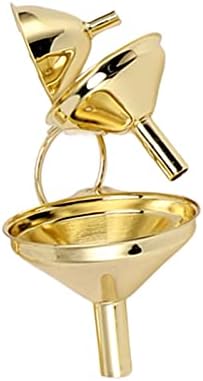 Stainless Steel Funnel Set 3-Piece Wide Mouth Gold Plated