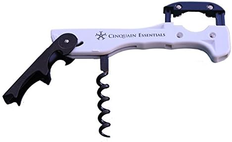 Premium Boomerang 3-in-1 Corkscrew Black & White - Made in Italy, Easy to Use + Extremely Durable. Best wine bottle opener for sommeliers, flight attendants, and waiters.