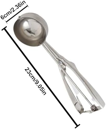 Cookie Cream Dough Scoops For Baking 18/8 Selected Stainless Surface Polishing Process Suitable For Making Exquisite Melon Ball Ice Cream Desserts #40 Biscuit Spoon With A Diameter2.36 Inches