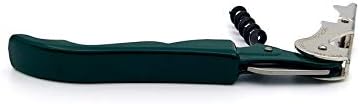 Pulltap's Genuine Classic 500 LEFT-HANDED Waiter's Corkscrew – Double-Hinged Wine Key with Hinged Foil Cutter – Patented Design – Made in Spain – Dark Green (Verde Oscuro)