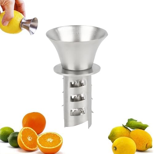 KAYCROWN 18/8 Stainless Steel Manual Lemon Juicer Squeezer, Easy Squeeze Small Hand Juicer and Reamer, Hand Citrus Juicer and Lemon Pourer, Screw Limes squeezer, Dishwasher Safe