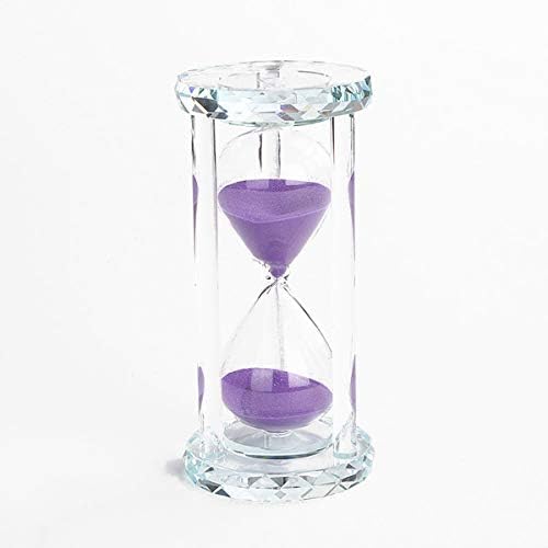 60 Minutes Hourglass Timer,Crystal Sand Timer Diamond Carving Surface,Good for Kitchen Office Desk Coffee Table Book Shelf Cabinet Decor Christmas Birthday Present Gift Box Package,(Purple)
