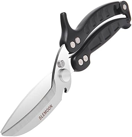 Heavy Duty Kitchen Shears,Poultry Shears with Safety Lock,Black