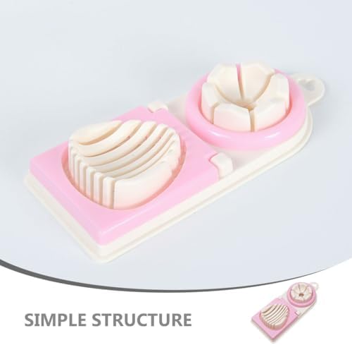 PRETYZOOM Multifunction Egg Cutter with Stainless Steel Wires 3 Slice Modes Hard Boiled Egg Slicer and Peeler Kitchen Gadget for Fruit and Vegetable Cutting 8-Inch Compact Design