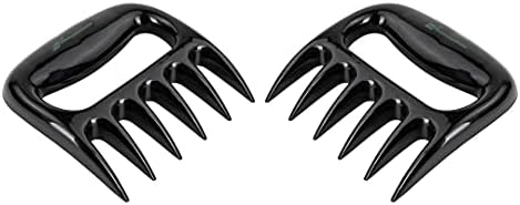 Restaurantware Met Lux 4.5 x 4.1 Inch Meat Claws 2 Meat Shredders - Sharp Blades With Handle Black Plastic Bear Claws Durable For Shredding Pork Chicken or Turkey