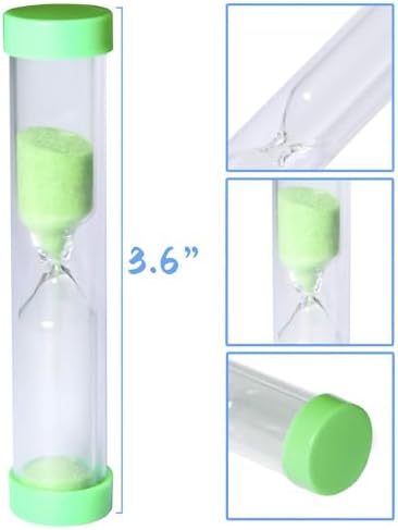 PROLOSO 1 Minute Sand Timer Hourglass Sandglass Clock Countdown Bulk Toy Set Timers for Kids Games Classroom School Prize Party Favors Pack of 20