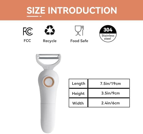 2-in-1 Electric Peeler | Auto Blade for Fruits/Vegetables