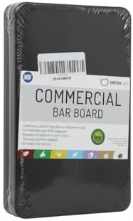 10x6 Inch Small Cutting Board and Bar Board Set, Black Plastic - 3 Pack