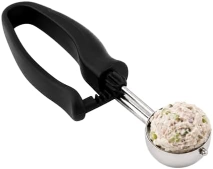 Restaurantware Ice Cream Scoop 1 Case 1.1 oz Stainless Steel Portioner Commercial Kitchen Tool Comfortable Grip Dishwasher-Safe Ambidextrous Handle