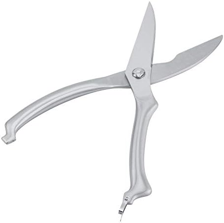 Professional Stainless Steel Poultry Scissors Kitchen Scissors Chicken Bone Cut Scissor for Any Meat Fish Seafood BBQ(Paper Box Package)
