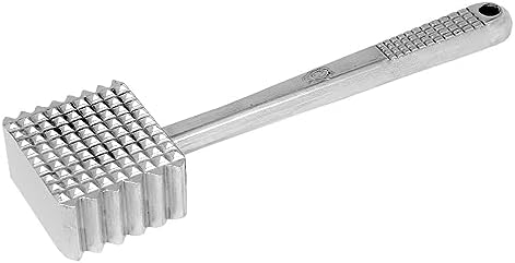 TrueCraftware- 9-3/4" Meat Tenderizer Aluminum Head and Handle- Meat Tenderizer Hammer Dual-side Mallet for Kitchen Heavy Duty Pounder For Tenderizing Steak Beef Chicken and Fish