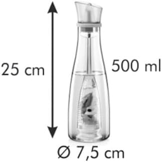 Tescoma Oil Dispenser Bottle with infuser 17 oz, with no-drip Spout, made of glass
