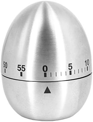 U/S Egg Kitchen Timer Cute Manual,Stainless Steel Metal Mechanical Visual Countdown Cooking Timer with Loud Alarm for Kids Cooking Tools