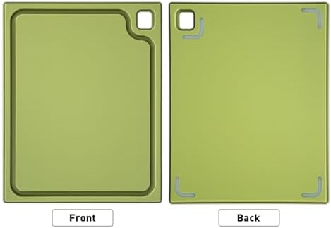 Cutting Boards Set of 3 - Dishwasher Safe Juice Grooves Easy Grip Handle Non-Slip Surface