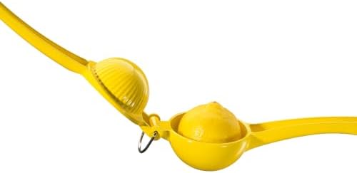 Cilio Limona Polished Metal Manual Citrus Squeezer, Citrus Press for Lemons
