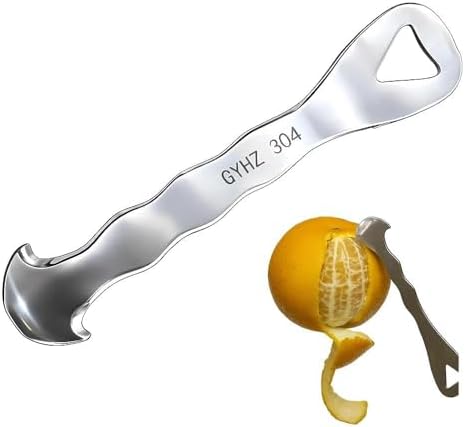 Orange Peeler Tool & Citrus Peeler - 304 Stainless Steel Fruit Peeler for Oranges, Grapefruits, Lemons | Ergonomic Safe Cutter & Easy Skin Remover | Durable Citrus Slicer by GYHZ