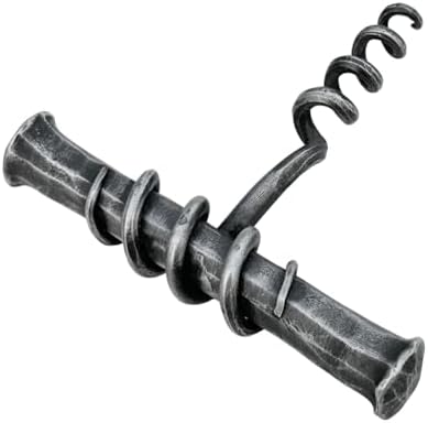 Hand Forged Twisted Corkscrew Wine Bottle Opener Wrought Iron Handmade Metal Wine Bottle Opener Metal Black Antique Finish Heavy Duty Bottle Opener BY LIVING IDEAS
