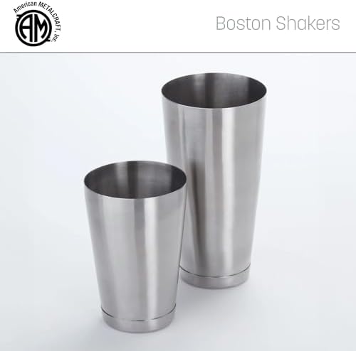 American Metalcraft BSSET Boston Shaker Set, Stainless Steel, Weighted, 18 oz. and 28 oz.