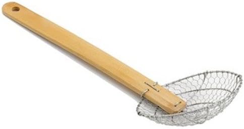Bamboo Handle S/S Coarse Skimmer (9")