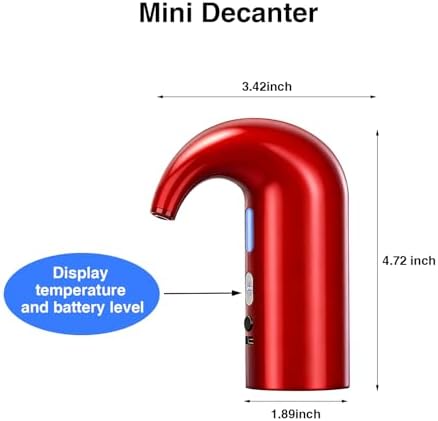 Electric Wine Aerator Dispenser Set – Automatic Wine Decanter & Pourer with LED Display, 200ml Smart Pour Control, Rechargeable Wine Pump & Stopper, Perfect Christmas Gifts for Wine Lovers