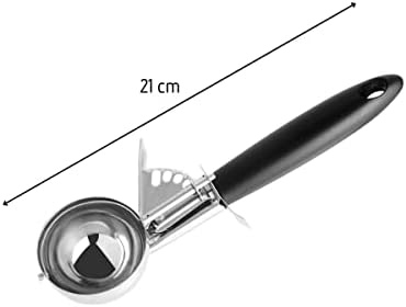 Fackelmann 7.9" Plastic/Stainless Steel Ice Cream Scoop, Silver